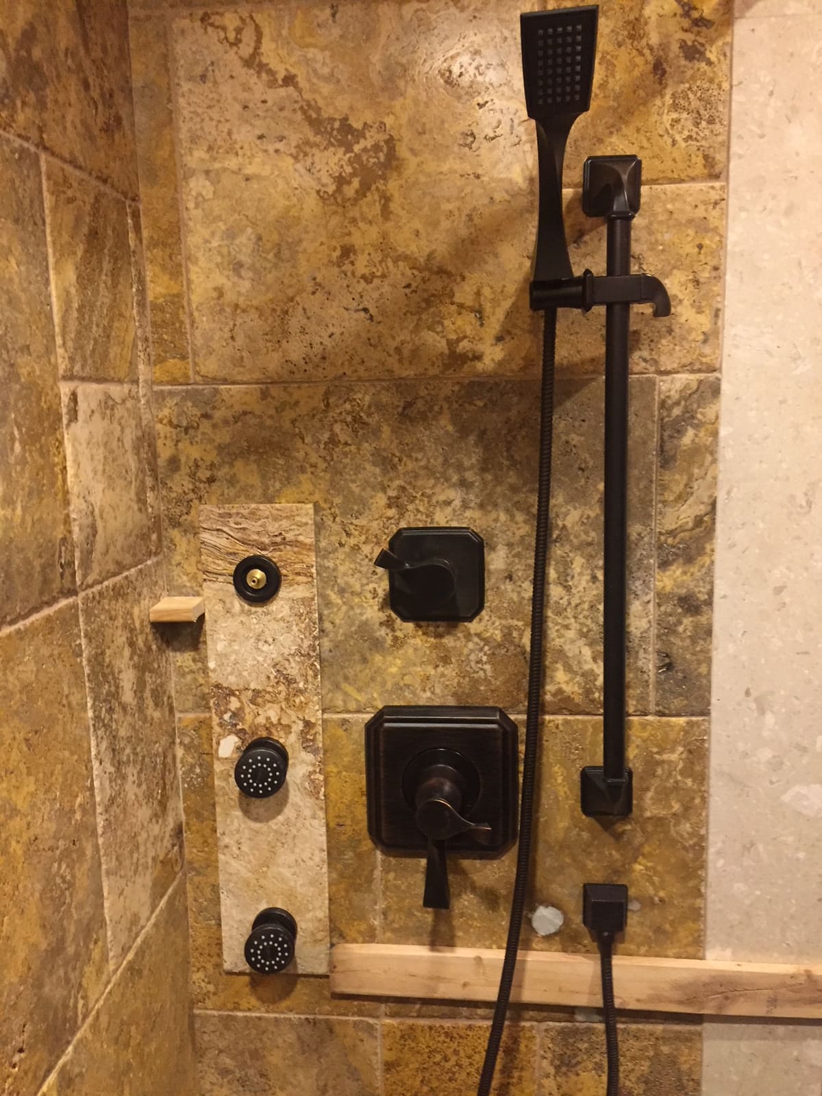 Completion of shower-head and body wash fixtures — Bathroom Plumbing project by Glen The Plumber