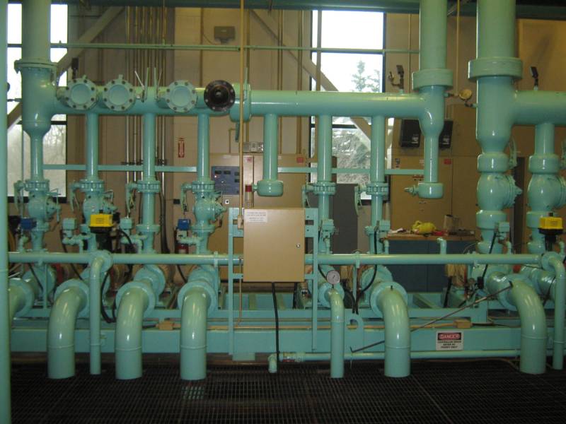 Commercial pump and valve station installed by Glen The Plumber