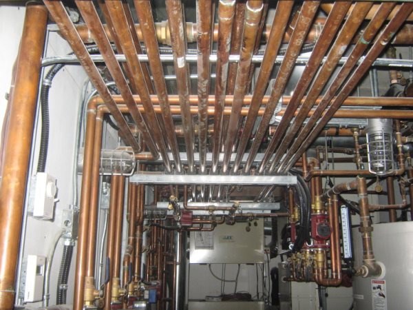 Copper piping and boiler room installation by Glen The Plumber
