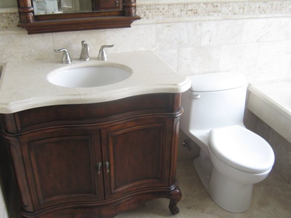 Powder room fixture install — Bathroom Plumbing project by Glen The Plumber